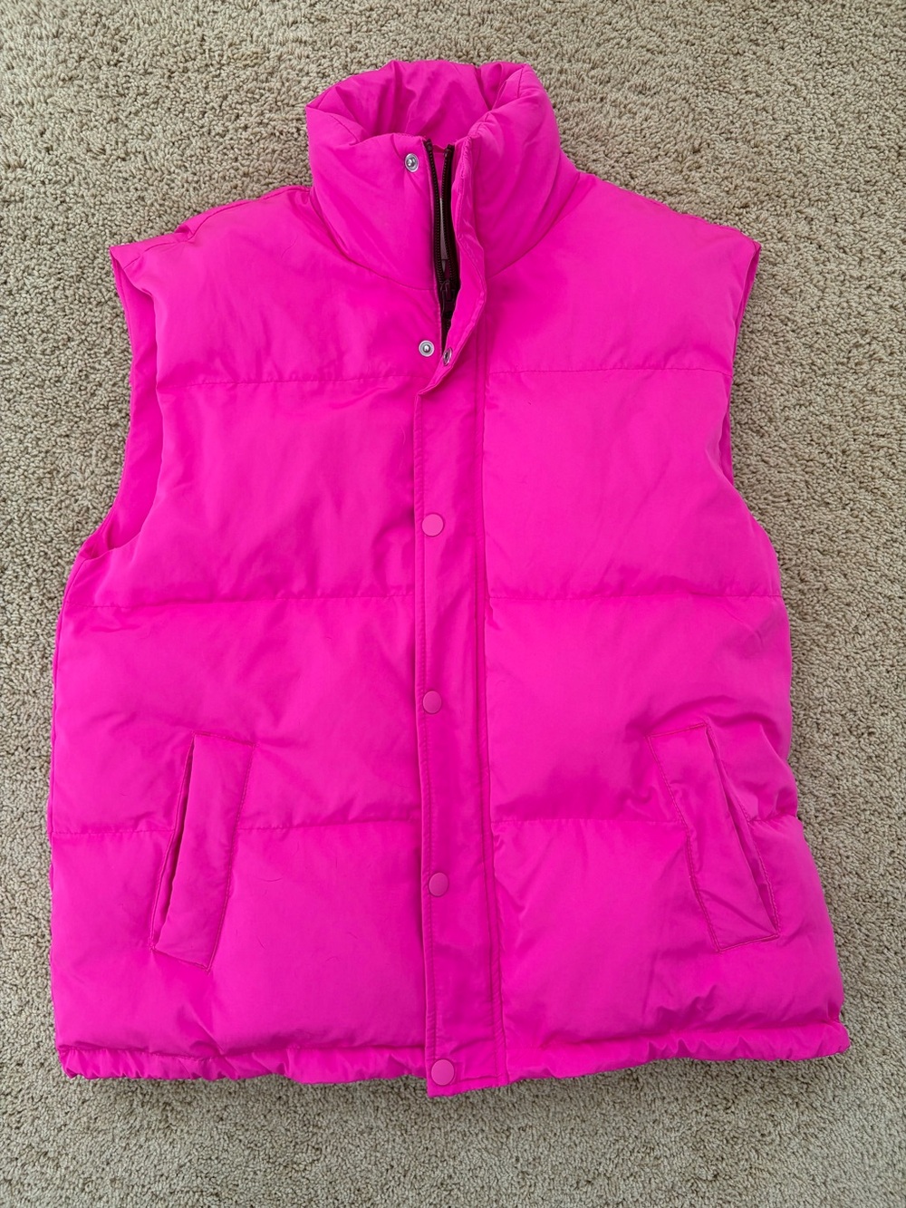 a new day Hot Pink Puffer Vest